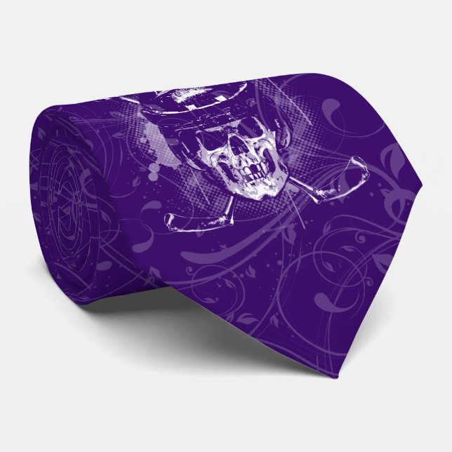 Hockey Skull Tie (Rolled)