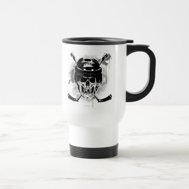 Hockey Skull Travel Mug (Right)