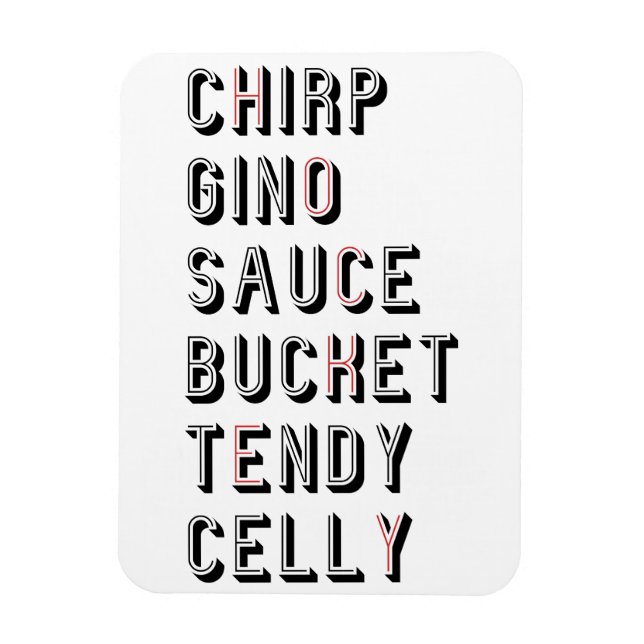 Hockey Slang Chirp Gino Sauce Bucket Tendy Celly Magnet (Vertical)