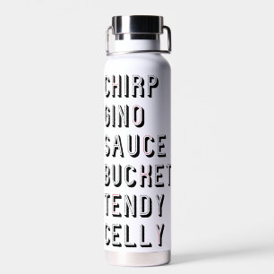 Hockey Slang - Chirp Gino Sauce Bucket Tendy Celly Water Bottle