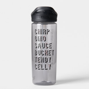 Hockey Slang - Chirp Gino Sauce Bucket Tendy Celly Water Bottle