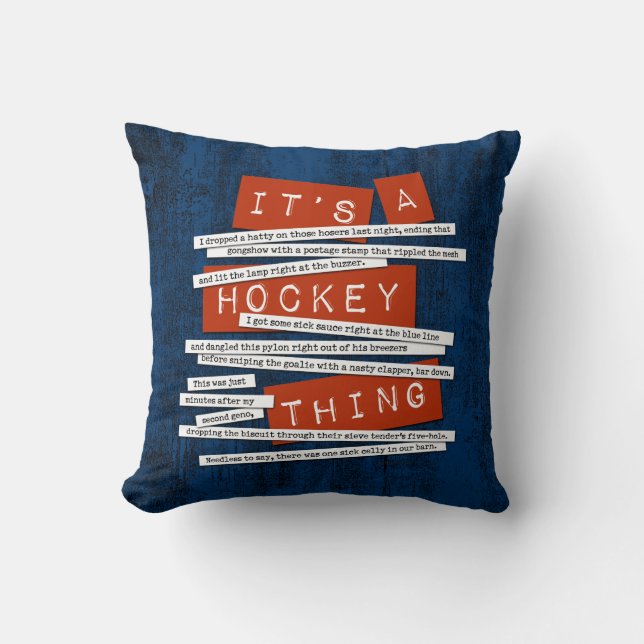 Hockey Slang Cushion (Front)