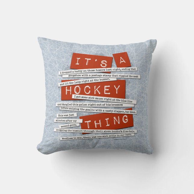 Hockey Slang Cushion (Front)