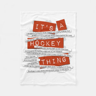 Hockey Slang Fleece Blanket