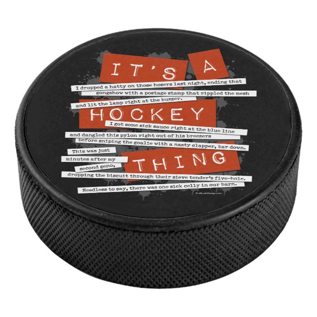 Hockey Slang Hockey Puck (3/4)