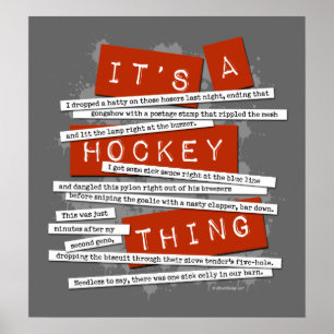 Hockey Slang Poster