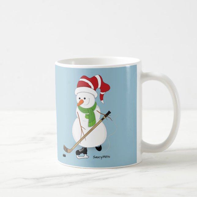 Hockey Snowman Mug (Right)