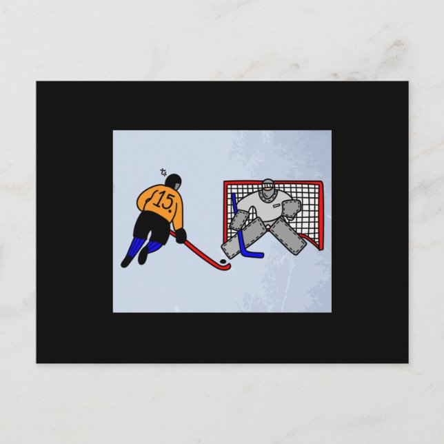 Hockey Sport Penalty Shot Postcard (Front)