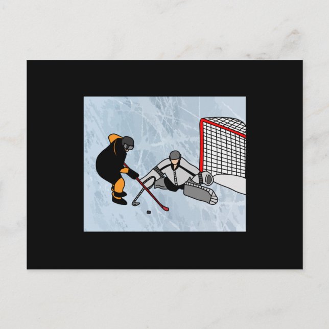 Hockey Sport Penalty Shot Postcard (Front)