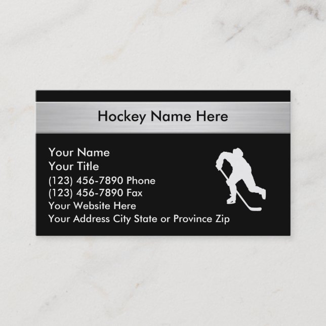 Hockey Sports  Business Cards (Front)