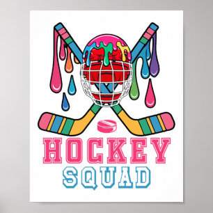Hockey Squad Equipments Player Costume Colourful D Poster