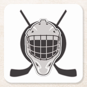 Hockey Square Paper Coaster