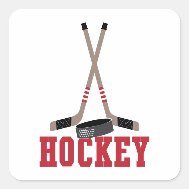 Hockey Square Sticker (Front)