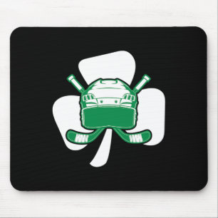 Hockey St Patricks Day Shamrock Hockey Lover Irish Mouse Mat