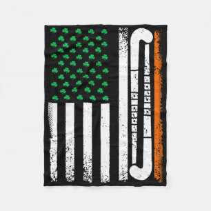 Hockey St Patricks Day Shirts Women Patriot Americ Fleece Blanket