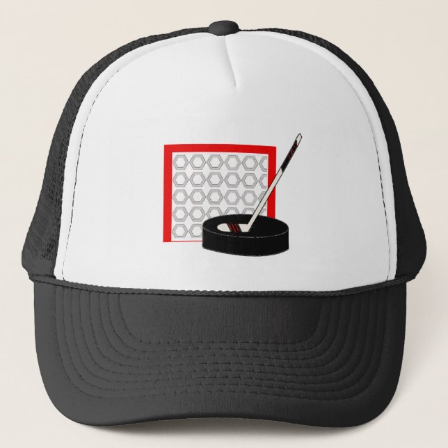 Hockey Stick and Net Trucker Hat (Front)