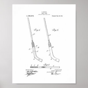 Hockey stick Patent Poster