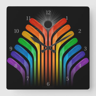 Hockey Stick Spectrum Square Wall Clock