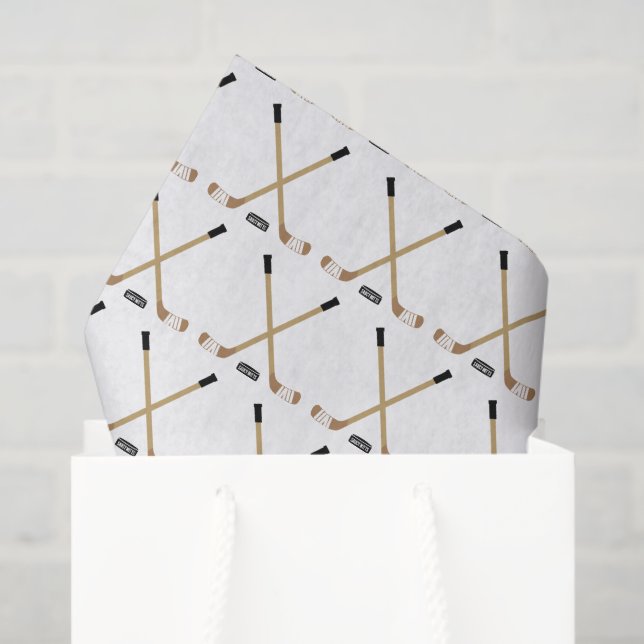 Hockey Sticks and Puck Tissue Paper (Gift Bag)