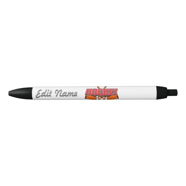 Hockey Sticks Black Ink Pen (Front)