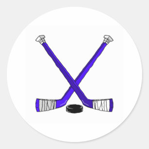 Hockey Sticks Classic Round Sticker