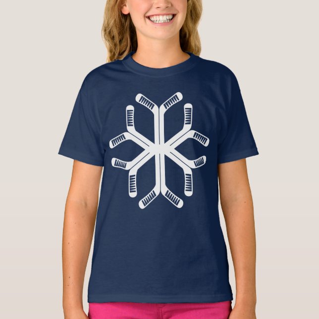 Hockey Sticks Festive Christmas Holiday T-Shirt (Front)