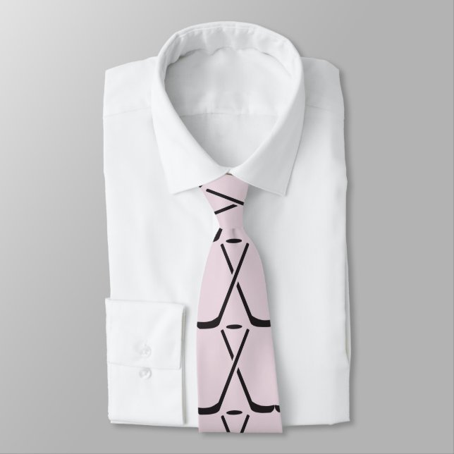 Hockey Sticks Neck Tie (Tied)