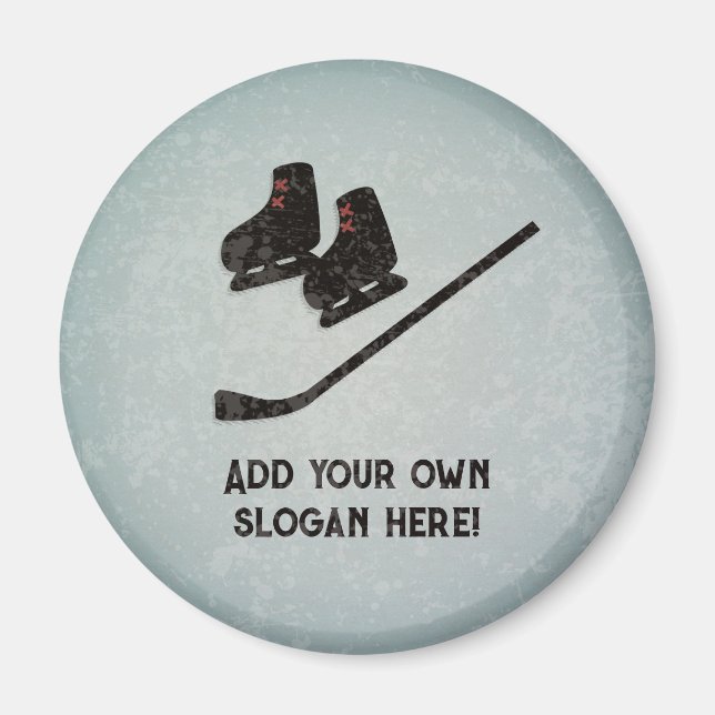 Hockey Team equipment - custom text for team Magnet (Front)