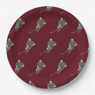 Hockey Team Paper Plates