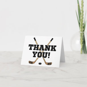 Hockey Thank You Crossed Hockey Sticks