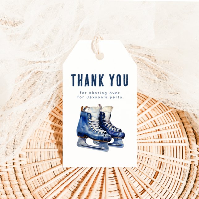 Hockey Theme Custom Thank You Gift Bag Tag (Creator Uploaded)