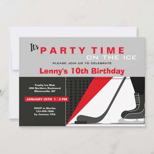 Hockey-theme Invitation (Front)