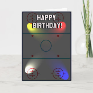 Hockey Themed Birthday Card