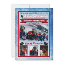 Hockey Themed Photo Christmas Card