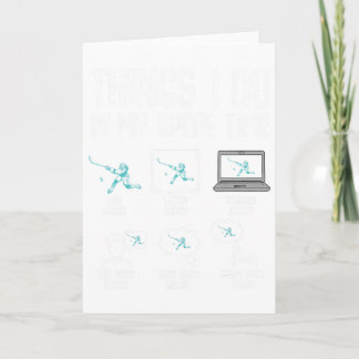 Hockey Things I Do In My Spare Time Ice Hockey Kid Card