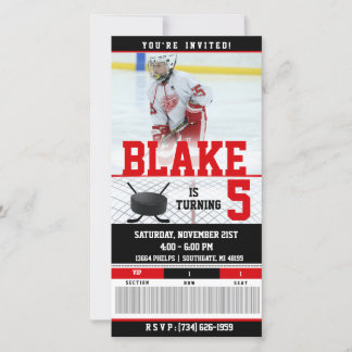 Hockey Ticket Invitation| BIRTHDAYS