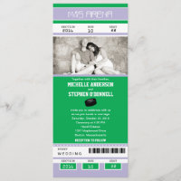 Hockey Ticket Wedding Invitation