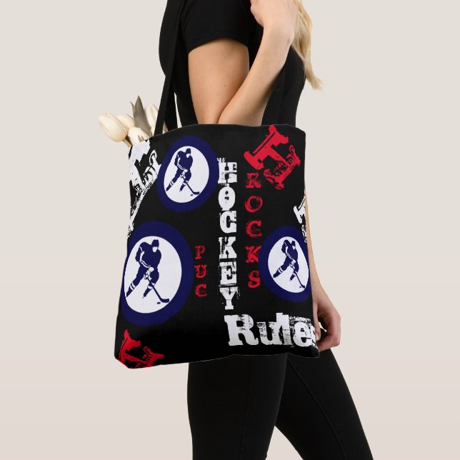 Hockey Tote Bag (Close Up)