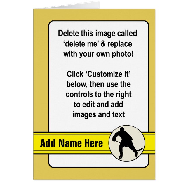 Hockey Trading Card Template (Front)