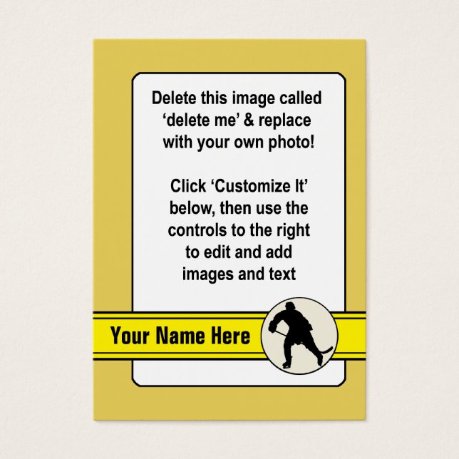Hockey Trading Card Template (Front)