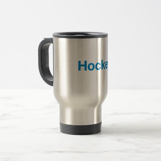 Hockey Travel Mug (Front Left)