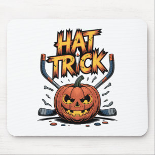 Hockey Trick Halloween Spooky Pumpkin Ice Hockey H Mouse Mat