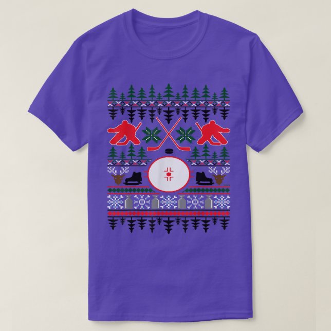 Hockey Ugly Christmas Sweater  (Design Front)