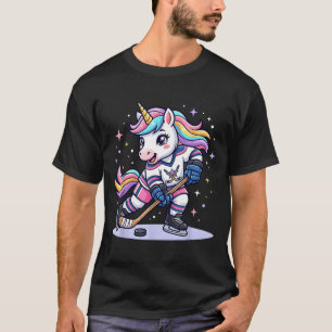 Hockey Unicorn Ice Hockey Cute Funny Girls Winter T-Shirt