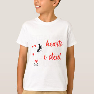 Hockey Valentines Stealing Hearts Like I Steal Puc T-Shirt