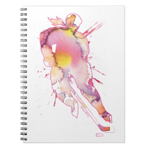 Hockey Watercolor Pinks Notebook