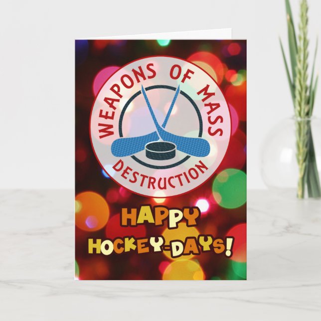 Hockey Weapons Hockey Christmas Card (Front)