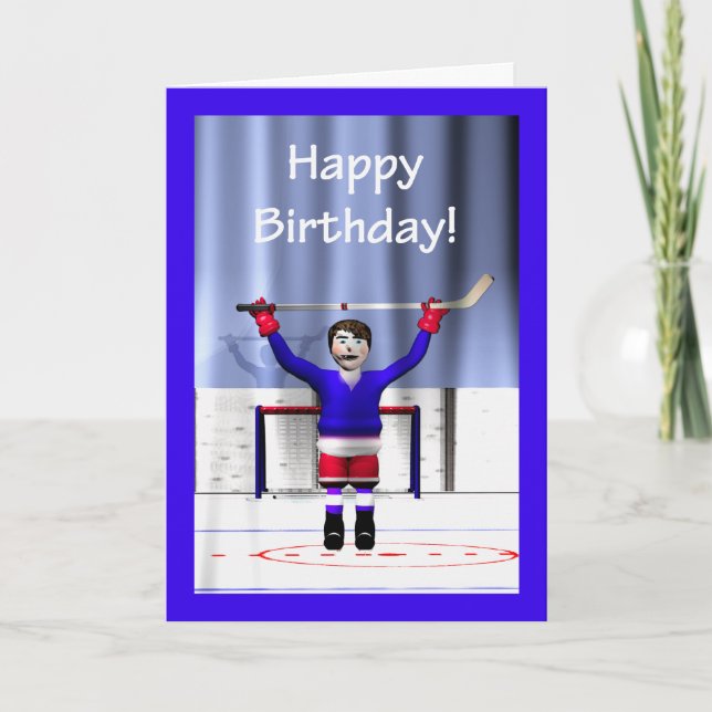 Hockey Winner Birthday Card (Front)