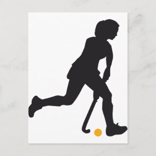 Hockey Woman Postcard