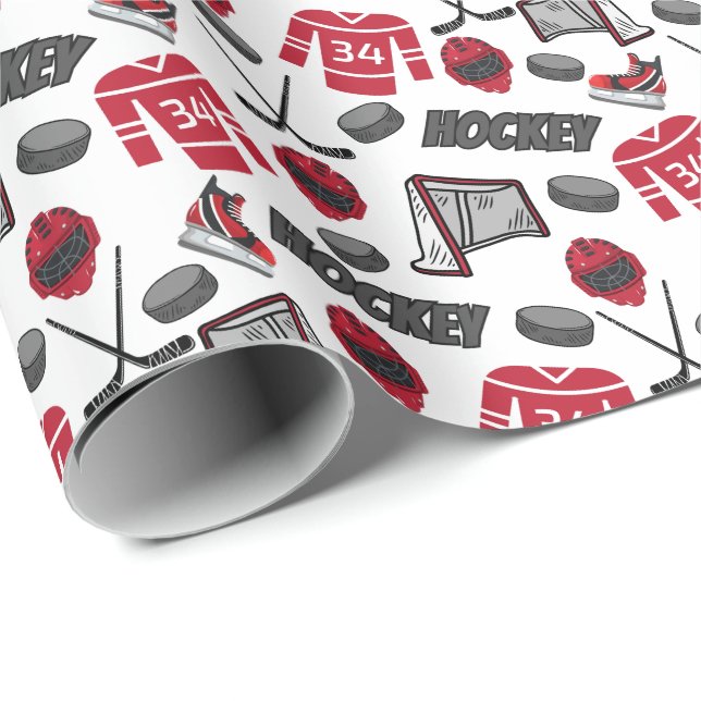 Hockey Wrapping Paper (Roll Corner)